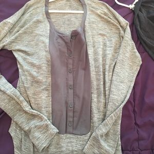 Long sleeve light and dark grey shirt old navy